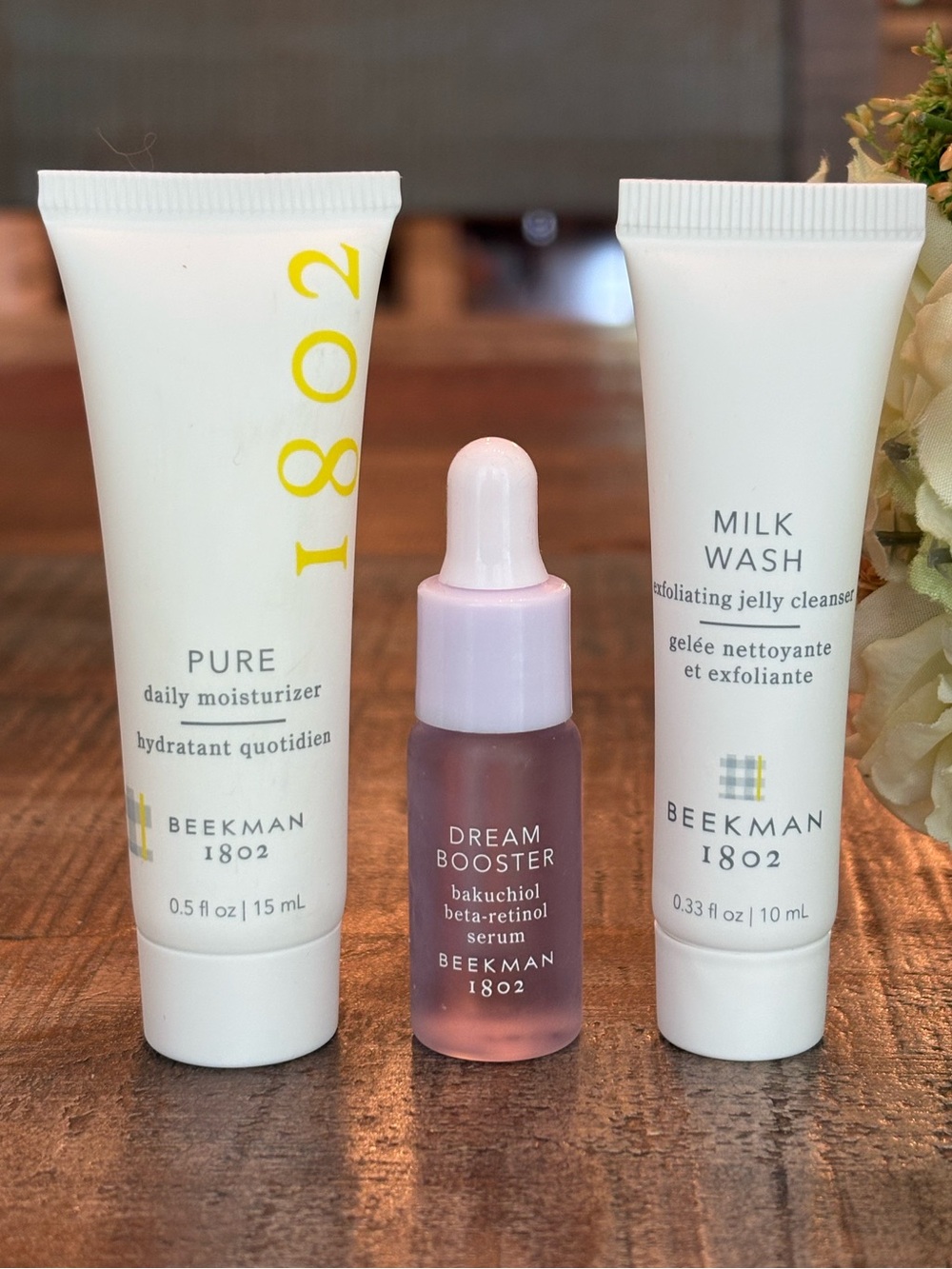 NEW Beekman 1802 Pure Daily MOISTURIZER, DREAM BOOSTER & MILK WASH Minis Bundle!
